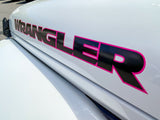 JK "Wrangler" Hood Decal - Color Outlines