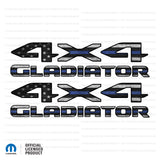 JT "4x4 Gladiator" Decal - Thin Blue Line