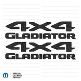 JT "4x4 Gladiator" Decal - Topographic Patterns