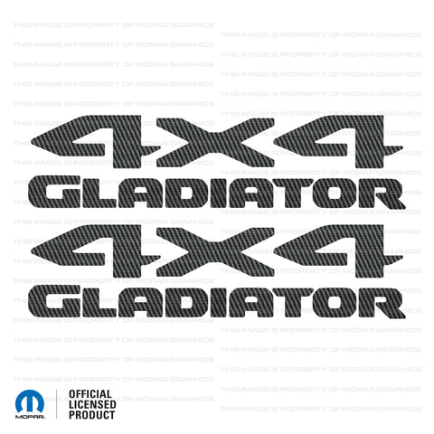 JT "4x4 Gladiator" Decal - Carbon Fiber