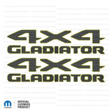 JT "4x4 Gladiator" Decal - Carbon Fiber