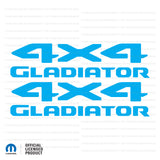 JT "4x4 Gladiator" Decal - Single Colors