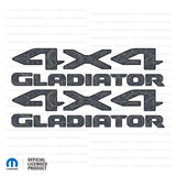 JT "4X4 GLADIATOR  " DECAL - Topographic Patterns with Outline