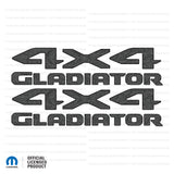 JT "4X4 GLADIATOR  " DECAL - Topographic Patterns with Outline