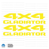 JT "4x4 Gladiator" Decal - Single Colors