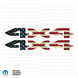 JT "4x4" Decal - Distressed American Flag