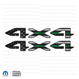 JT "4x4" Decal - Thin Green Line