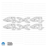 JT "4x4" Decal - Topographic Patterns