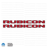 JL/JT "Rubicon" Hood Decal - Black Outlines
