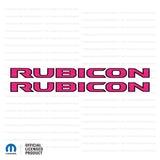 JL/JT "Rubicon" Hood Decal - Black Outlines