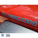 JK "Rubicon" Hood Decal - Topographic Patterns with Outline