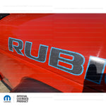 JK "Rubicon" Hood Decal - Topographic Patterns with Outline