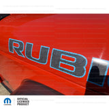 JK "Rubicon" Hood Decal - Topographic Patterns with Outline