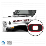 JK "Rubicon" Hood Decal - Topographic Patterns with Outline