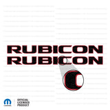 JK "Rubicon" Hood Decal - Topographic Patterns with Outline