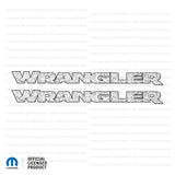 JK/JL "Wrangler" Hood Decal -  Topographic Patterns with Outline