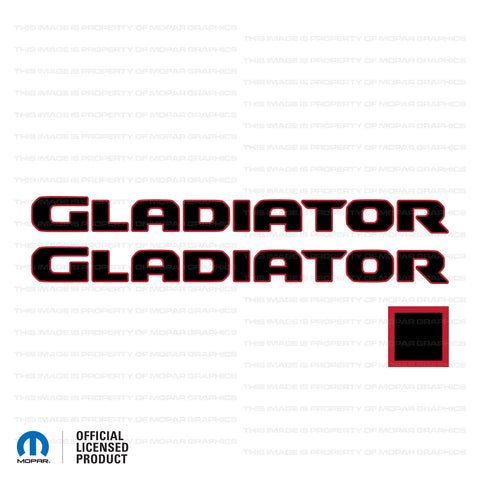 JT "Gladiator" Hood Decal - Color Outlines