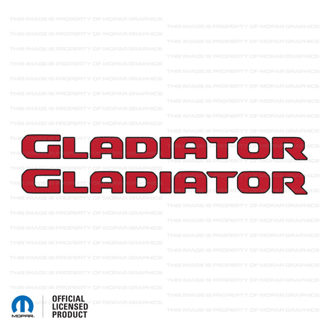 JT "Gladiator" Hood Decal - Black Outlines