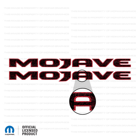 JT "Mojave" Hood Decal - Topographic Patterns with Outlines