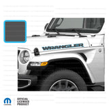 JK/JL "Wrangler" Hood Decal- Gray with 4xe Blue Outline