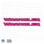 JK "Wrangler" Hood Decal - Black Outlines