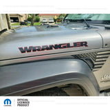 JK "Wrangler" Hood Decal - Color Outlines