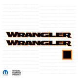 JK "Wrangler" Hood Decal - Color Outlines