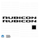 JL/JT "Rubicon" Hood Decal - Color Outlines