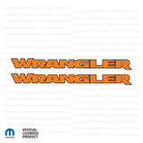 JK "Wrangler" Hood Decal - Black Outlines