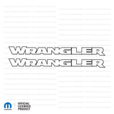 JK "Wrangler" Hood Decal - Black Outlines