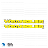 JK "Wrangler" Hood Decal - Black Outlines