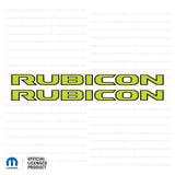 JL/JT "Rubicon" Hood Decal - Black Outlines