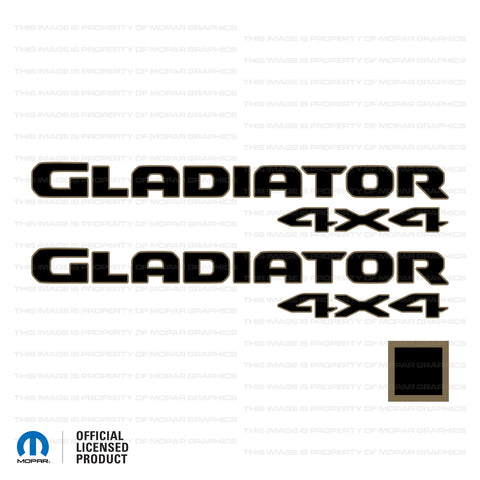 JT "Gladiator 4x4 " Decal - 392