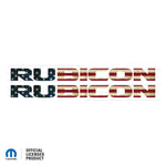 JK "Rubicon" Hood Decal - Distressed American Flag