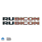 JK "Rubicon" Hood Decal - Distressed American Flag