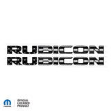 JK "Rubicon" Hood Decal - B&W American Flag