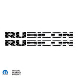 JK "Rubicon" Hood Decal - B&W American Flag