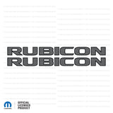 JK "Rubicon" Hood Decal - Black Outlines