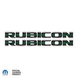 JK "Rubicon" Hood Decal - Thin Green Line