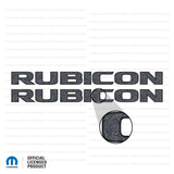 JK "Rubicon" Hood Decal - Topographic Patterns with Outline