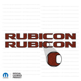 JK "Rubicon" Hood Decal - Topographic Patterns with Outline