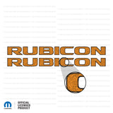 JK "Rubicon" Hood Decal - Topographic Patterns with Outline