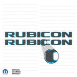 JK "Rubicon" Hood Decal - Topographic Patterns with Outline