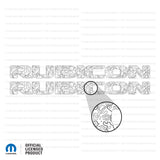 JK "Rubicon" Hood Decal - Topographic Patterns