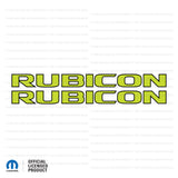 JK "Rubicon" Hood Decal - Black Outlines