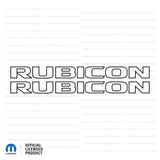 JK "Rubicon" Hood Decal - Black Outlines