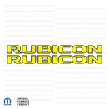 JK "Rubicon" Hood Decal - Black Outlines