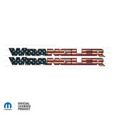 JK "Wrangler" Hood Decal - Distressed American Flag
