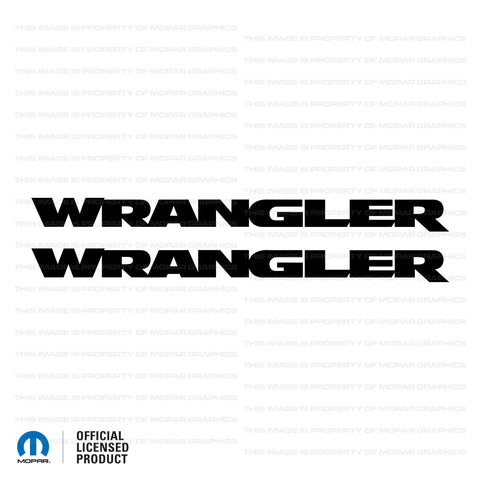 JK "Wrangler" Hood Decal - Single Color