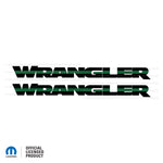 JK "Wrangler" Hood Decal - Thin Green Line